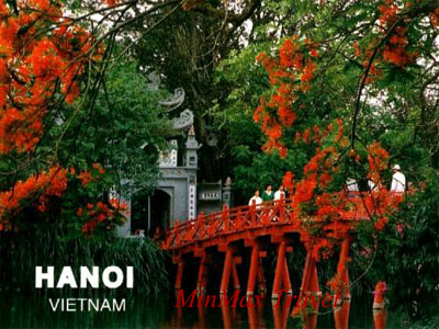 The Huc Bridge in Hanoi