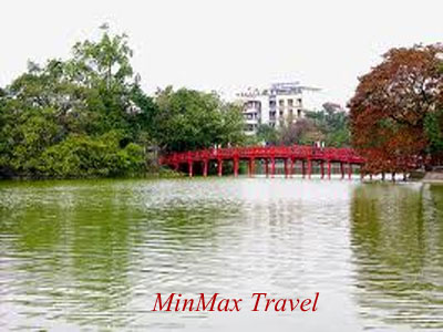 The Huc Bridge in Hanoi