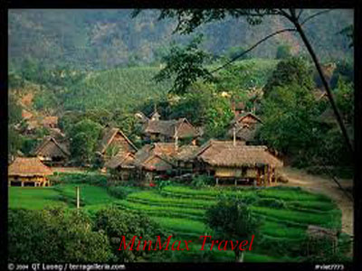 Thai Village of Stilt house near Mai Chau