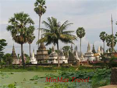 Wat Nokor Pagoda in Kompong Cham