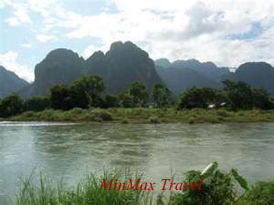 Nam Song River in Vang Vieng